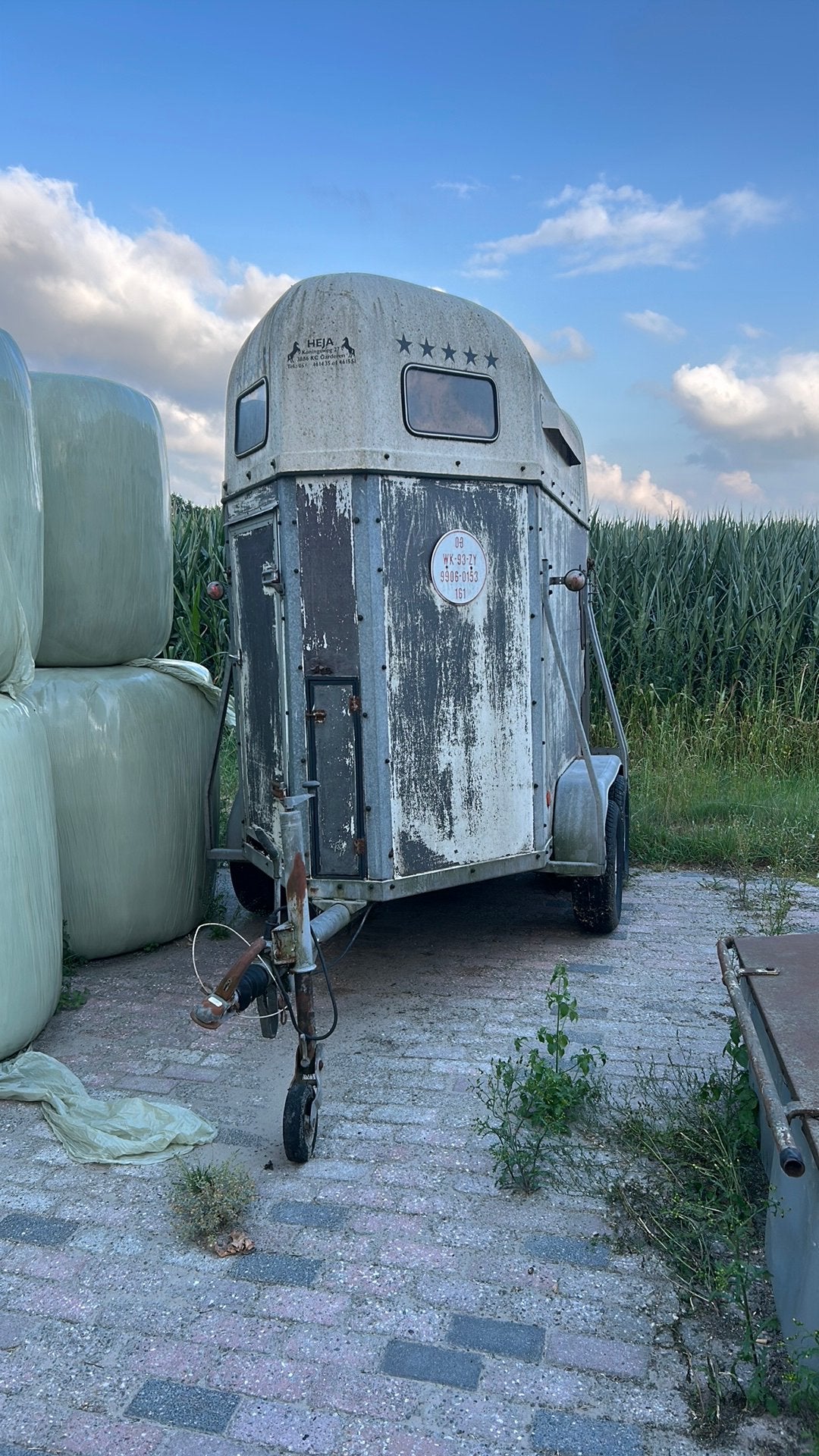 Paarden trailer, opknapper, Dieren en Toebehoren, Paarden en Pony's | Trailers en Aanhangwagens, Ophalen, Gebruikt, Hout, 1½-paards trailer