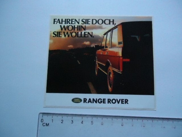 sticker oud Range Rover Landrover auto oldtimer fahren, Verzenden, Zo goed als nieuw, Bedrijf of Vereniging