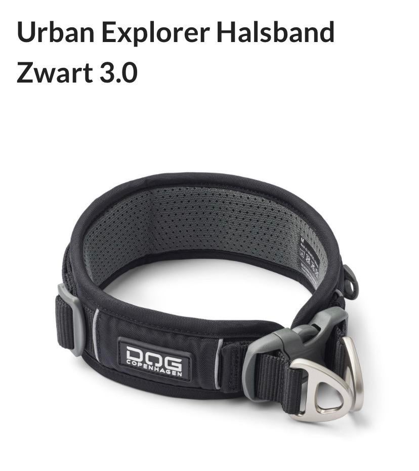 Dog Copenhagen Halsband Zwart 3.0 M, Ophalen of Verzenden, Nieuw