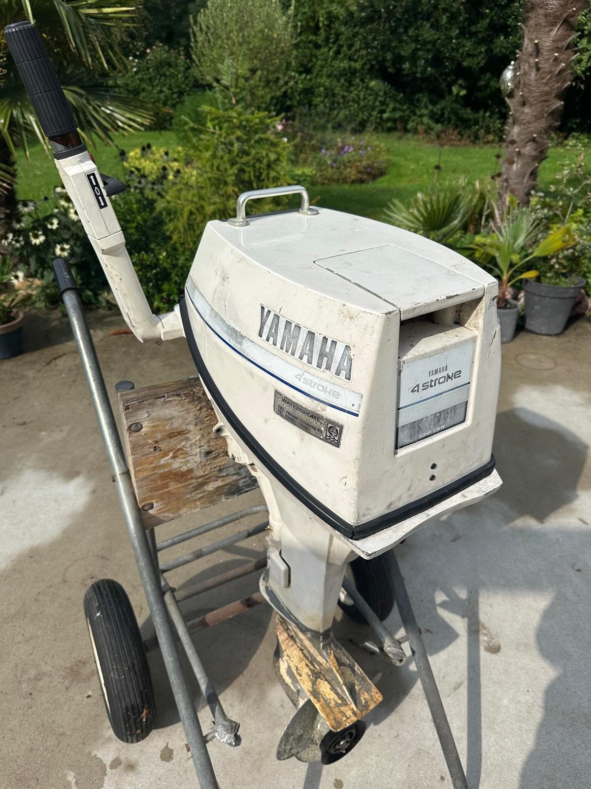 9,9 Yamaha 4 takt high thrust, Watersport en Boten, Buiten- en Binnenboordmotoren, Ophalen, Gebruikt, Benzine, 5 tot 10 pk