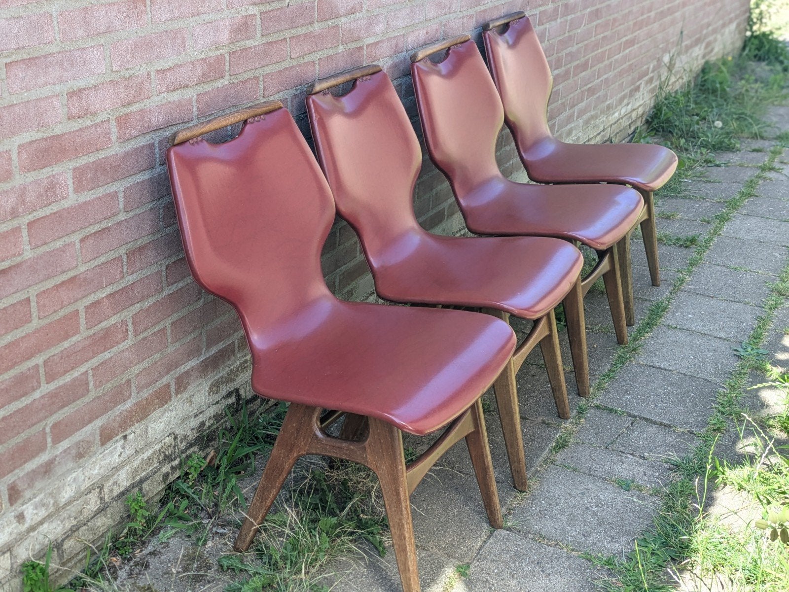 Vintage Stoelen Jaren 60 Eettafel Houten Stoelen, Huis en Inrichting, Stoelen, Ophalen