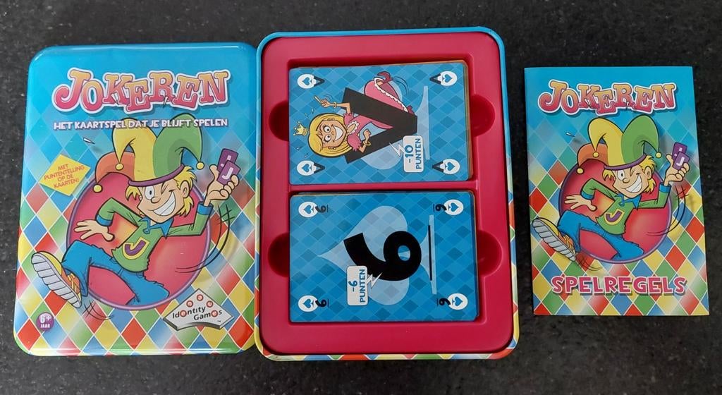 Jokeren kaartspel in blik, Hobby en Vrije tijd, Gezelschapsspellen | Kaartspellen, Ophalen of Verzenden