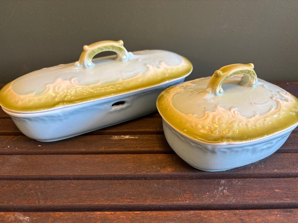 Set Société Céramique Maastricht Art-Nouveau Bakjes., Ophalen of Verzenden
