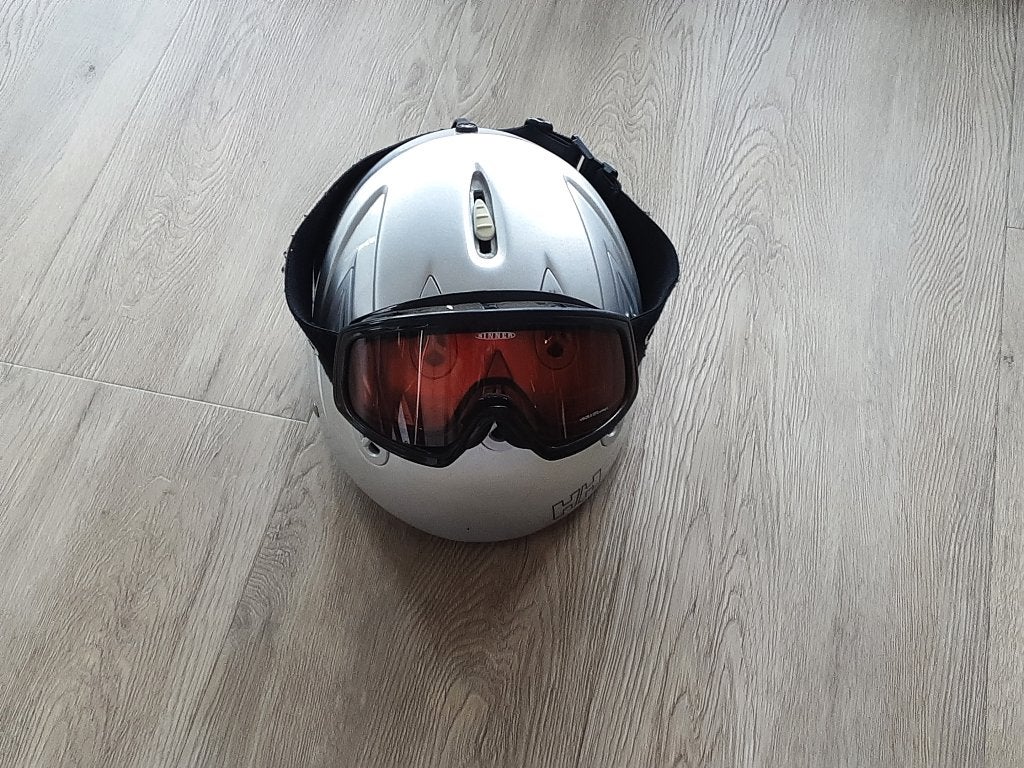 Skihelm met bril, Gebruikt, Overige typen, Skiën, Minder dan 100 cm