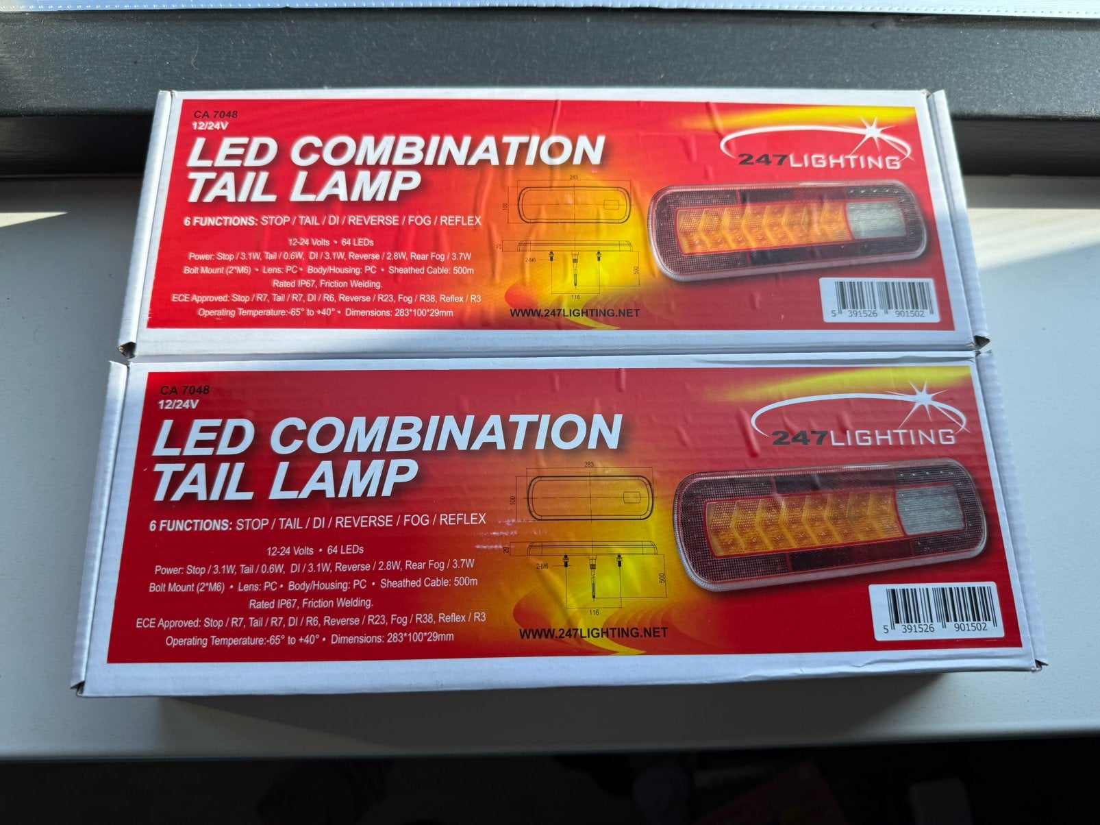 2x LED Achterlicht 12/24V - Universeel, Ophalen of Verzenden, Nieuw