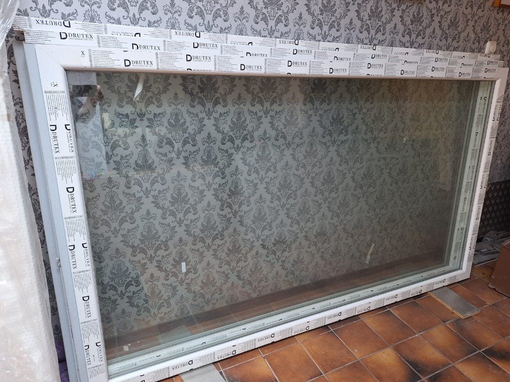 2x NIEUW Kunststof Kozijn Drutex 2250x1300mm + Koppelstukken, Doe-het-zelf en Verbouw, Kozijnen en Schuifpuien, Kunststof, Raamkozijn