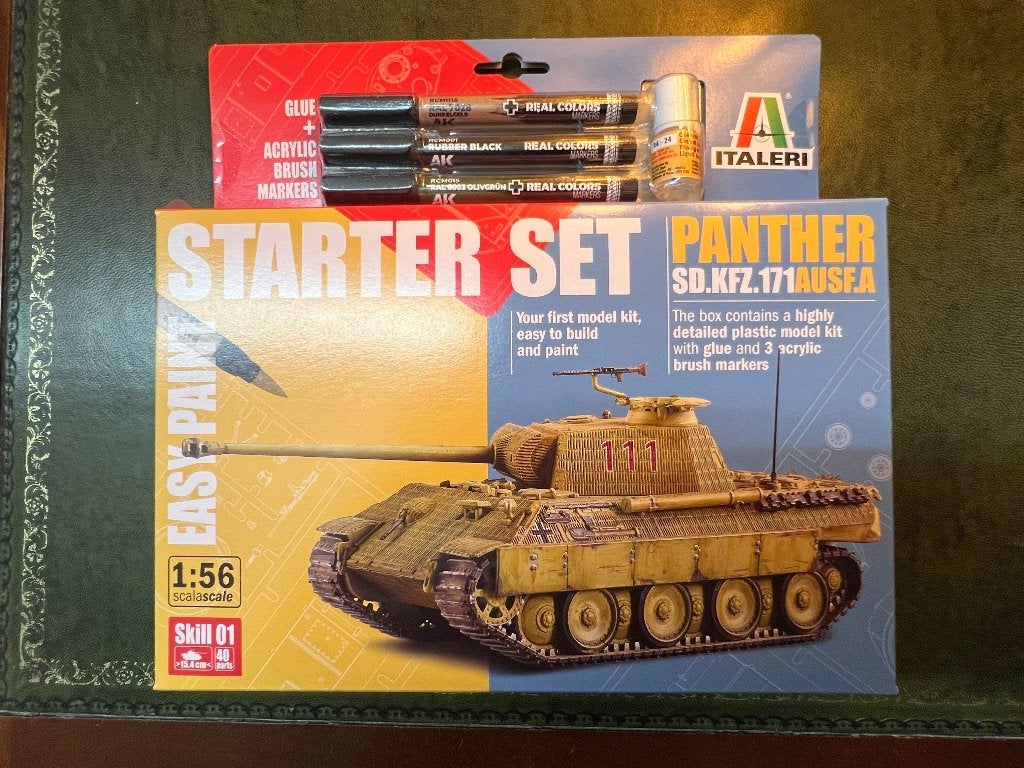 Italeri Starter Set Panther Sd.Kfz. 171 Ausf. A 1:56 - 75003, Italeri, Nieuw, Ophalen of Verzenden, Tank
