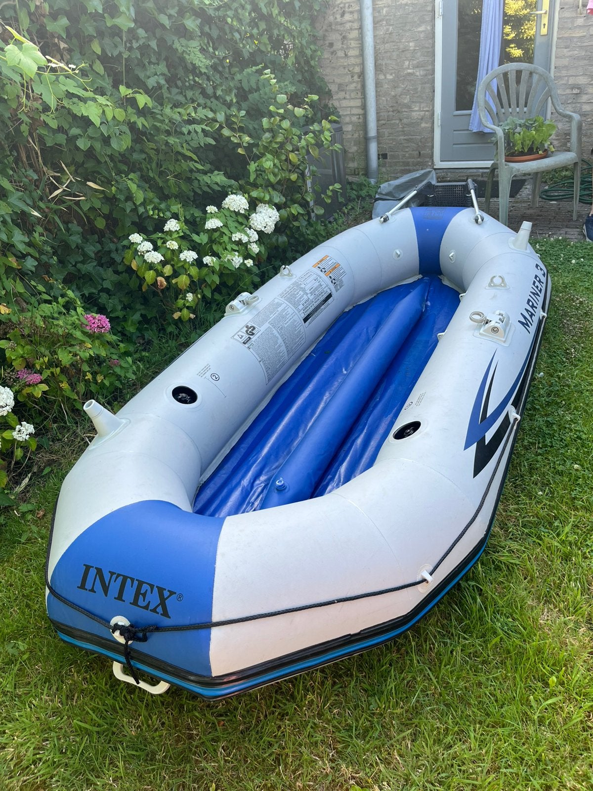 Intex Mariner 3, 300cm incl peddels, zitkussens en draagtas, Watersport en Boten, Ophalen, Opblaasbaar, Drie personen of meer