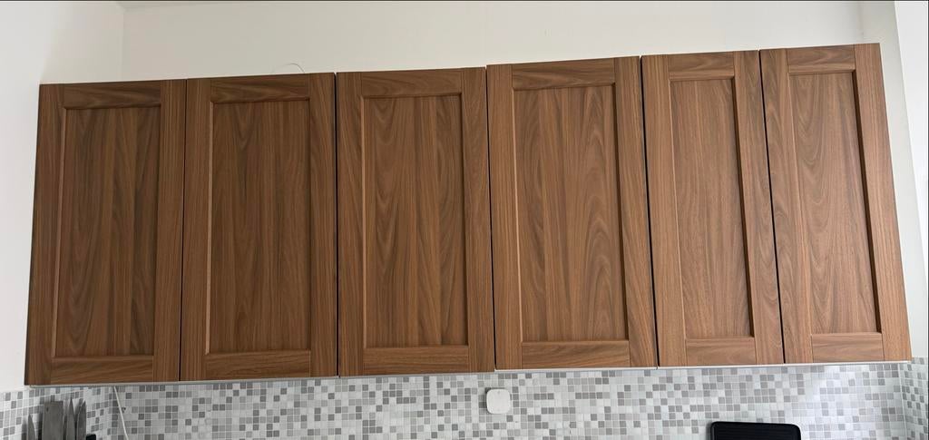 Ikea Enkoping Keukenkastdeuren - Bruin Walnoot Effect, Huis en Inrichting, Keuken | Keukenelementen, Ophalen, Gebruikt, Minder dan 25 cm