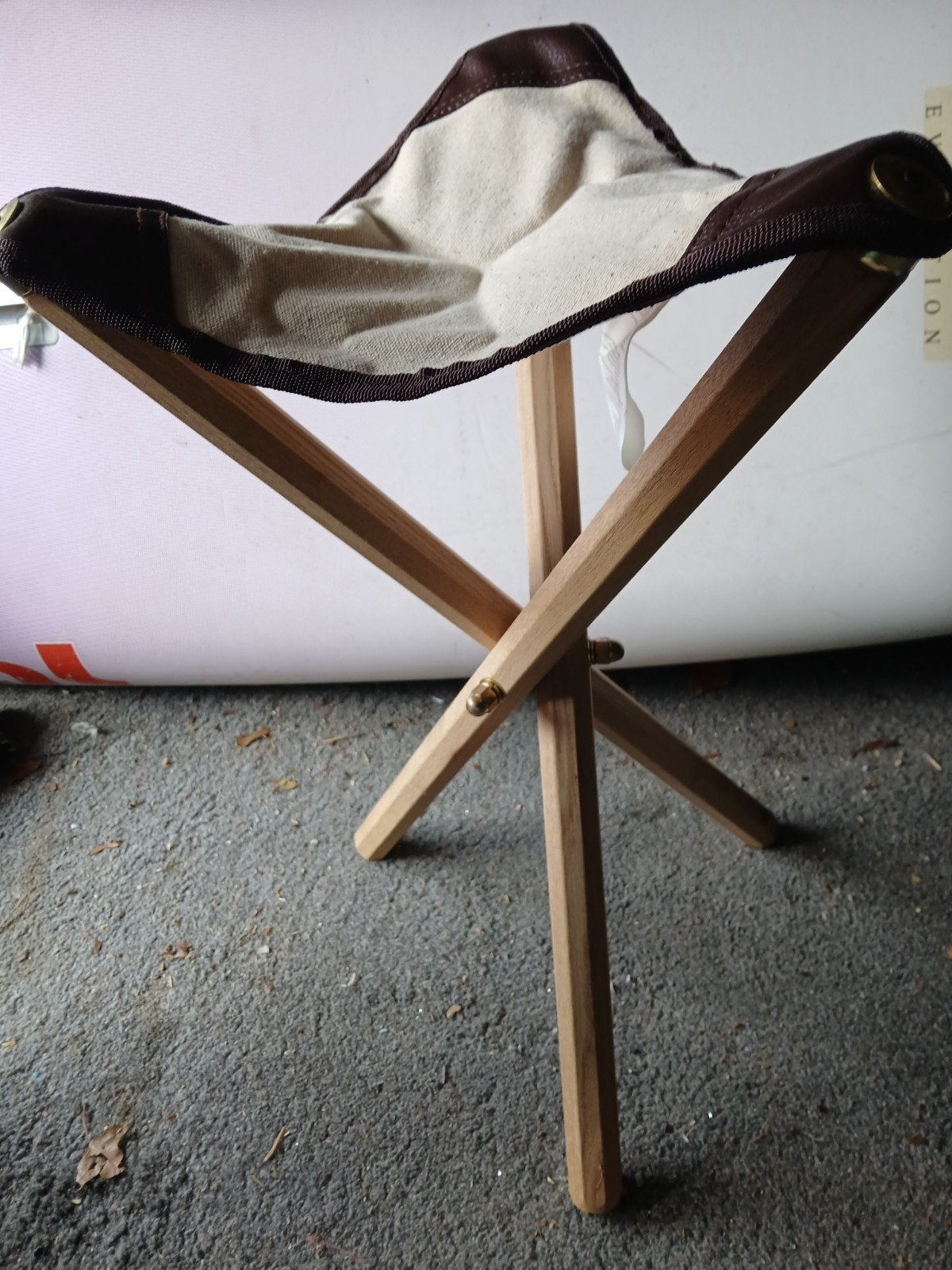 Kangaro schilderskruk - 50cm zithoogte - canvas zitting, Huis en Inrichting, Krukjes, Ophalen of Verzenden, Gebruikt, Hout