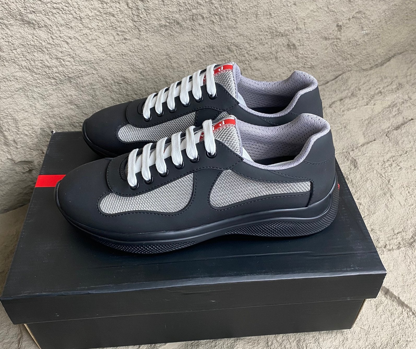 Prada America’s Cups - Zwart Mat - Maten 39-46 Nieuw, Kleding | Heren, Schoenen, Ophalen of Verzenden, Zwart, Sneakers of Gympen