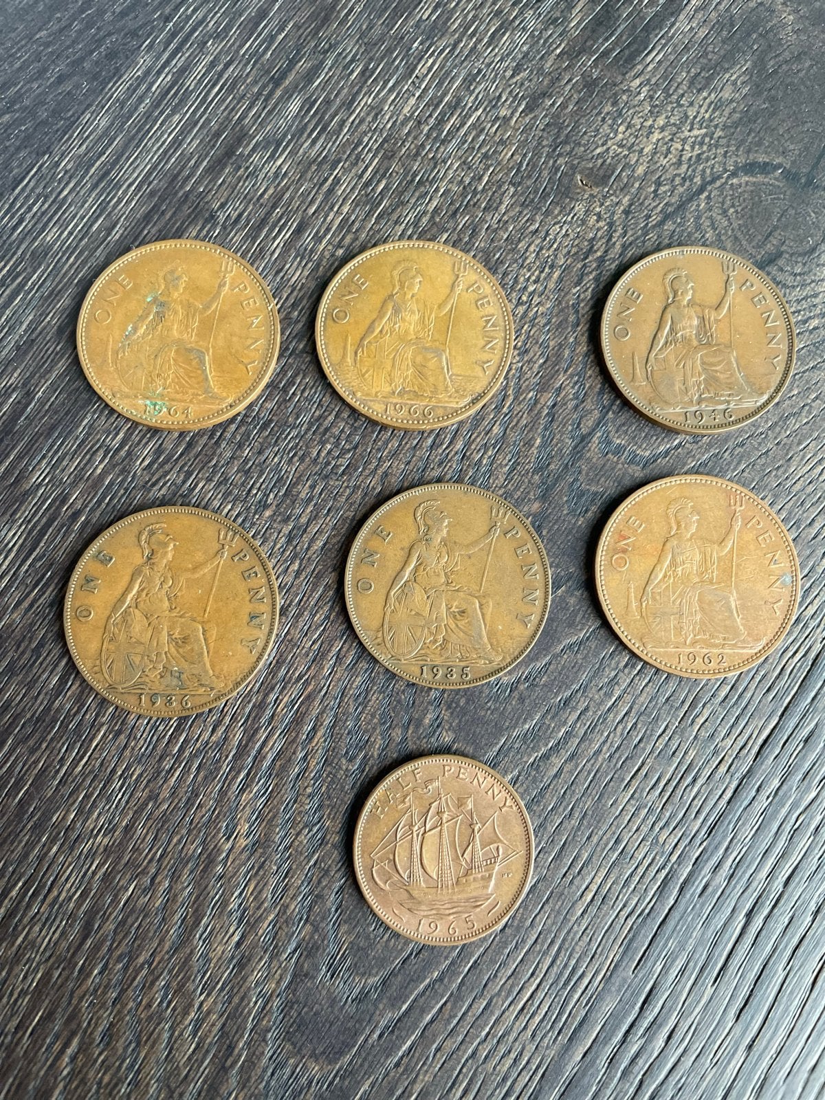 Oude Britse Penny’s en Half Penny’s te koop, Ophalen of Verzenden, Setje