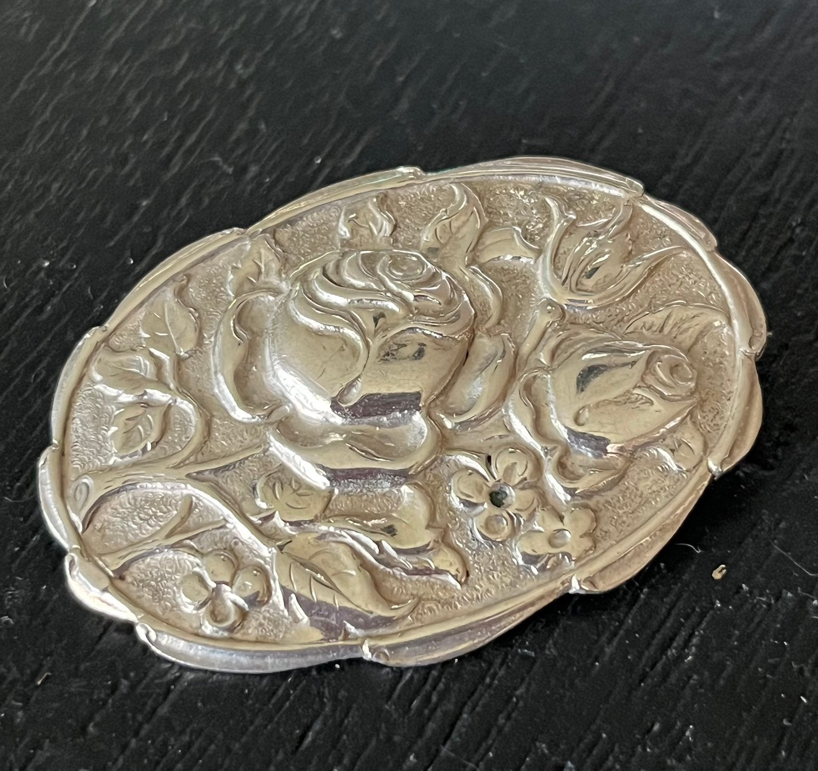 Zilveren ROOS broche, 4 tot 7 cm, Verzenden, Zo goed als nieuw, Zilver