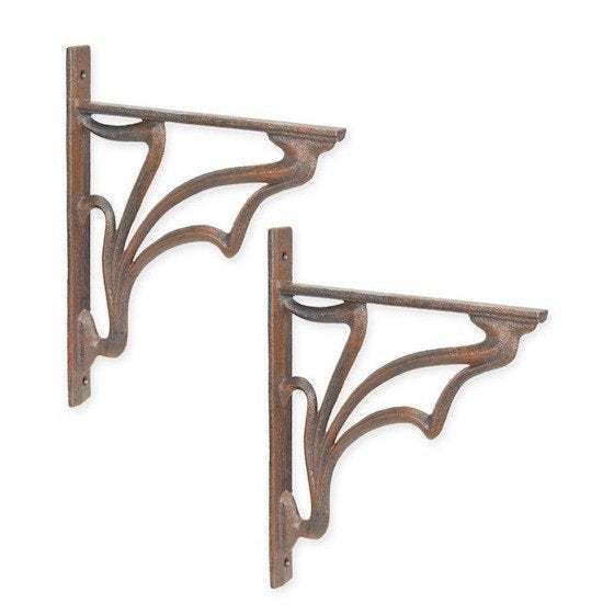Art Deco plankdragers gietijzer 2 stuks 29,6x21,8, Antiek en Kunst, Verzenden