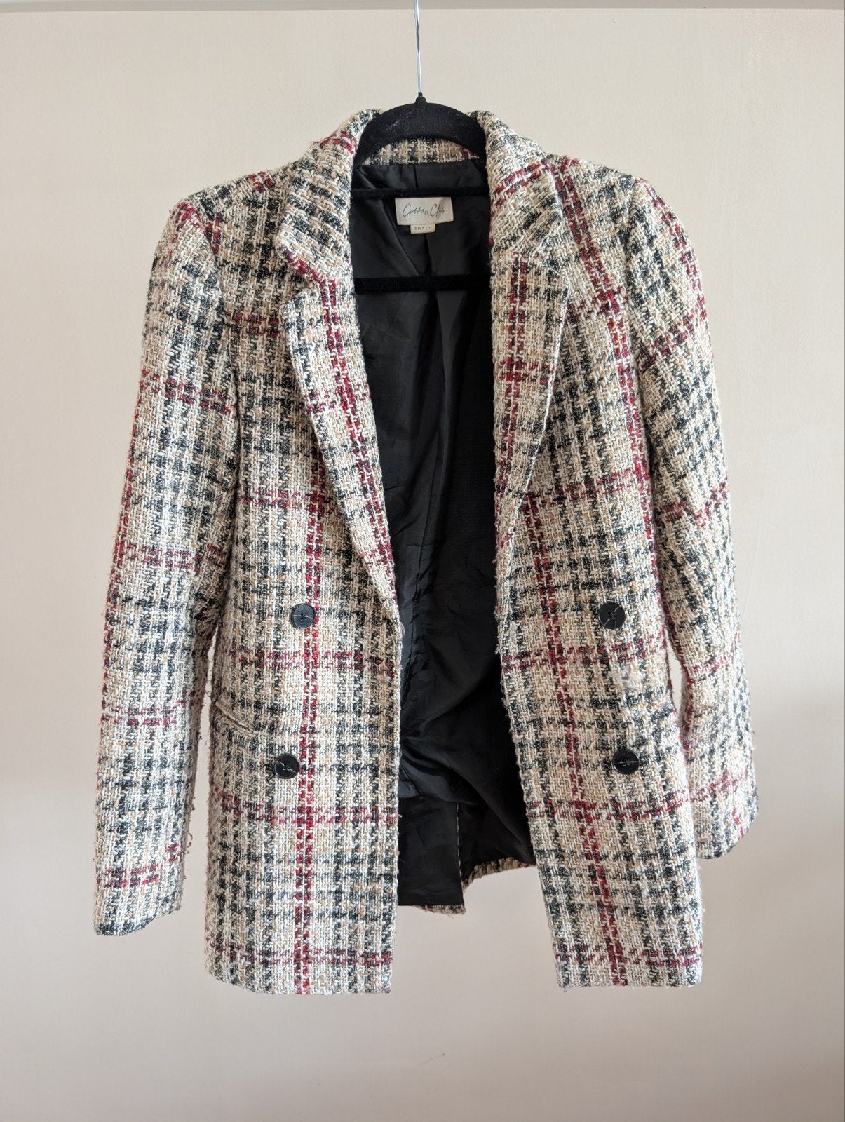 Cotton Club geruite blazer, maat S, Kleding | Dames, Meerkleurig, Ophalen of Verzenden, Maat 36 (S), Cotton Club