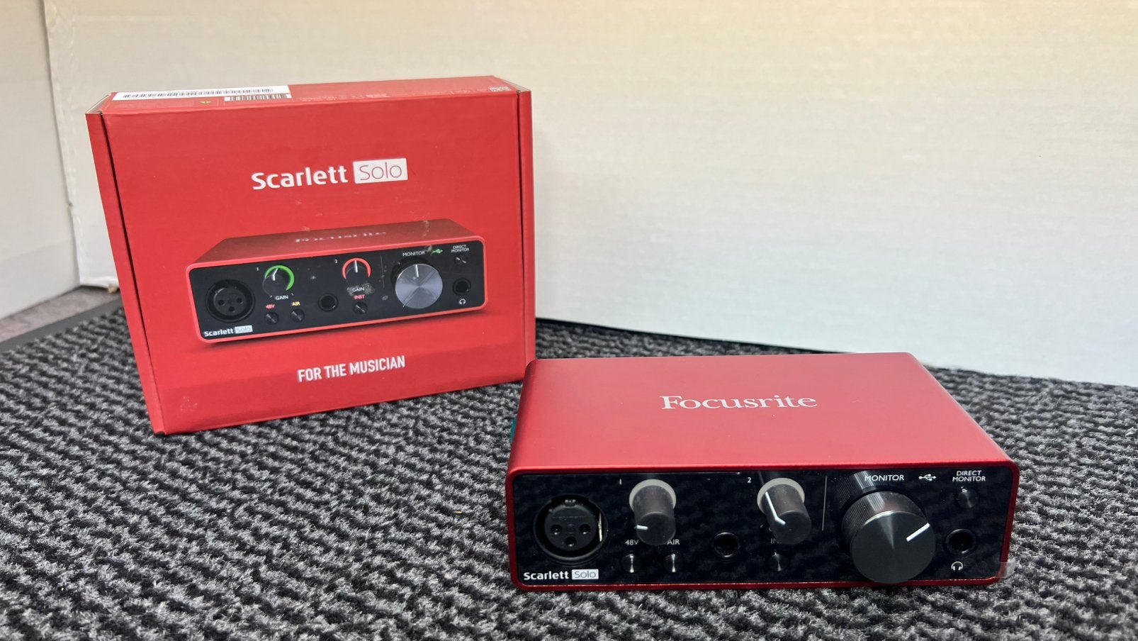 Focusrite Scarlett Solo 3rd Gen + Scarlett SH-450, Ophalen, Zo goed als nieuw, Extern, Focusrite