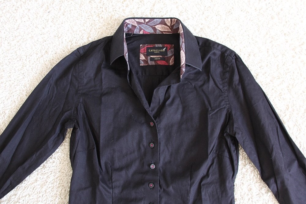 Mooie Cavallaro Napoli Blouse Stretch (Maat 34) - 87 € 50,-, Zwart, Cavallaro Napoli, Ophalen of Verzenden, Zo goed als nieuw