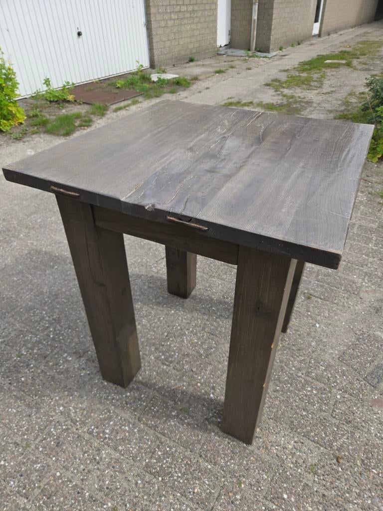 3 Robuuste Vierkante Tafels - 80x70x70 cm, Ophalen, Gebruikt, 50 tot 100 cm, Vierkant