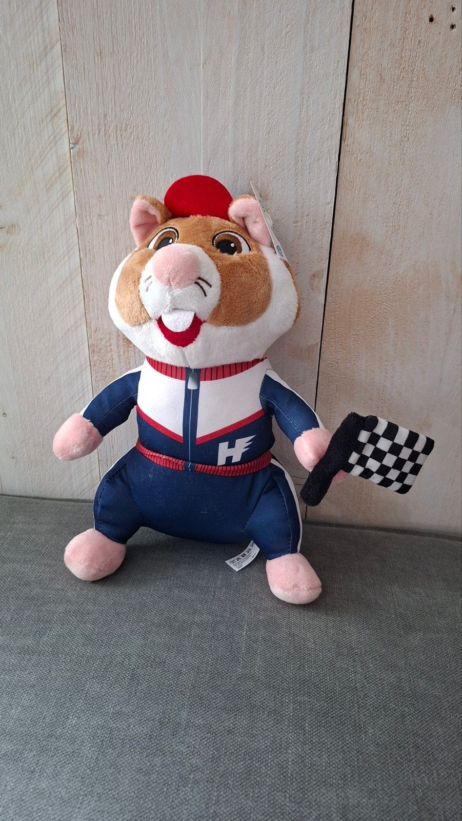 Hamster knuffel in racepak - Albert Heijn, Hamster, Nieuw, Ophalen of Verzenden, Middelgroot (20 tot 80 cm)