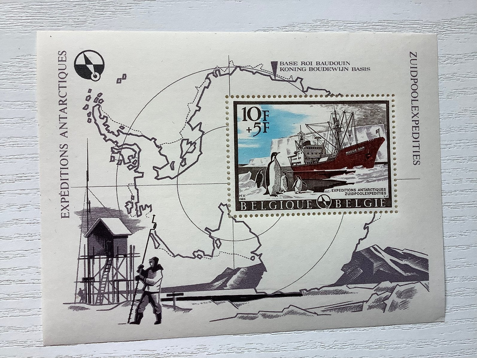 België 1966 - Herdenkingsblok "Zuidpoolexpedities", Postzegels en Munten, Verzenden
