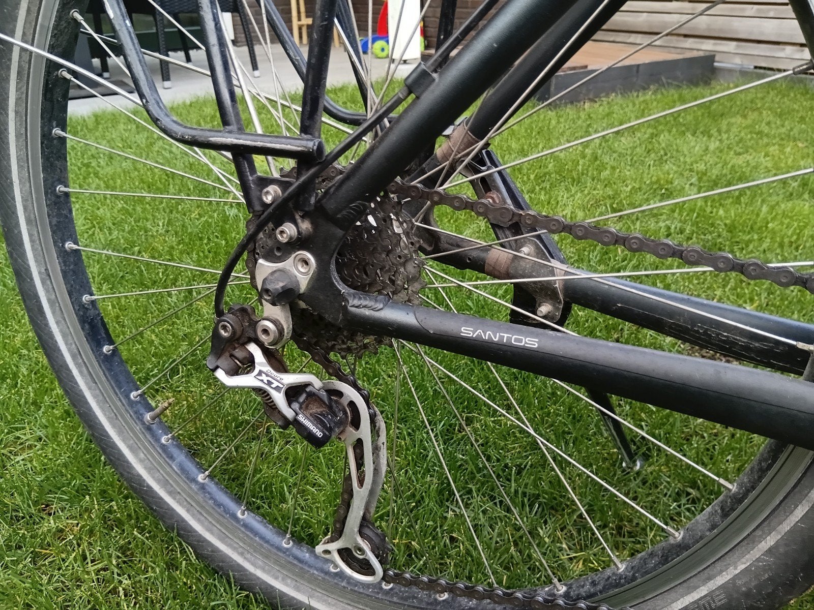 Santos Travelmaster 2.6 Trekkingfiets - Zwart, Gebruikt, Velgrem, Versnellingen, 53 tot 57 cm