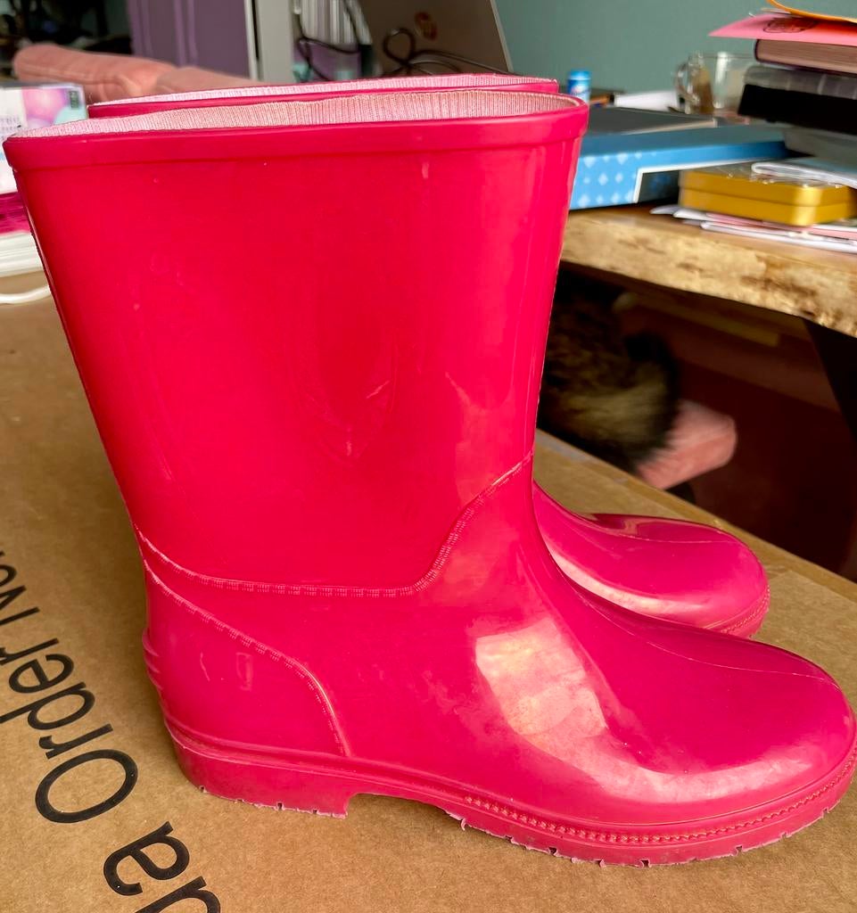 Roze regenlaarzen maat 35, Gebruikt, Meisje, Ophalen of Verzenden, Laarzen