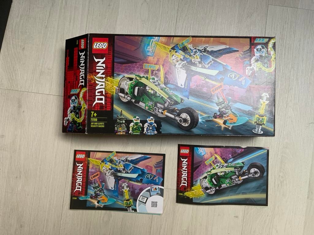 Lego Ninjago 71709 Jay en Lloyd's Velocity Racers, Lego, Ophalen of Verzenden, Zo goed als nieuw, Compleet