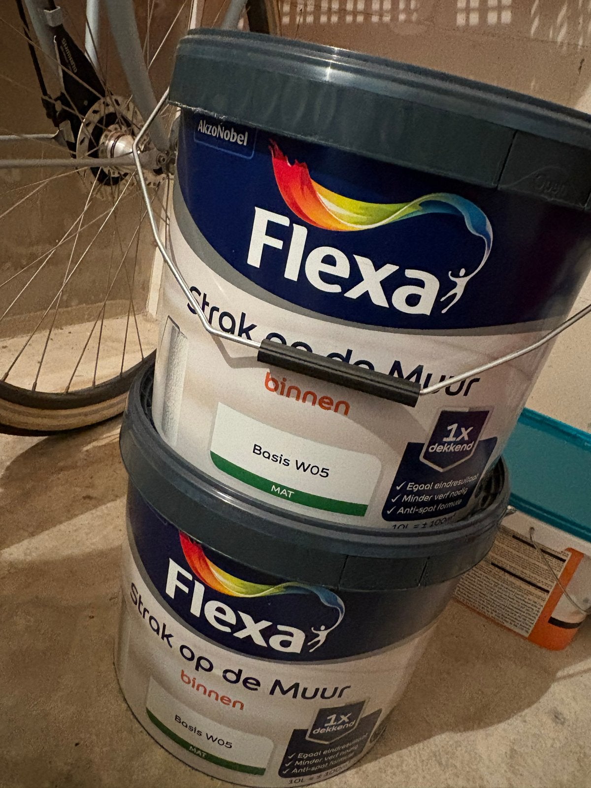 2x 10L Flexa - Skimming Stone, Ophalen, Overige kleuren, Nieuw, Verf