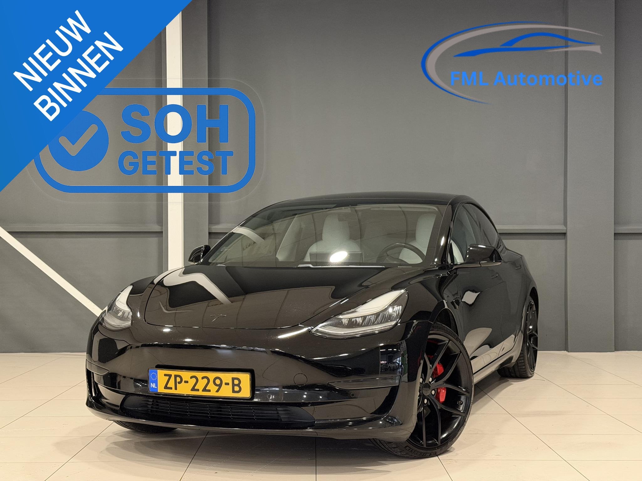 Tesla Model 3 Performance AWD 75 kWh | Performance | SOH 81,, Auto's, Automaat, Stof, 462 pk, Zwart