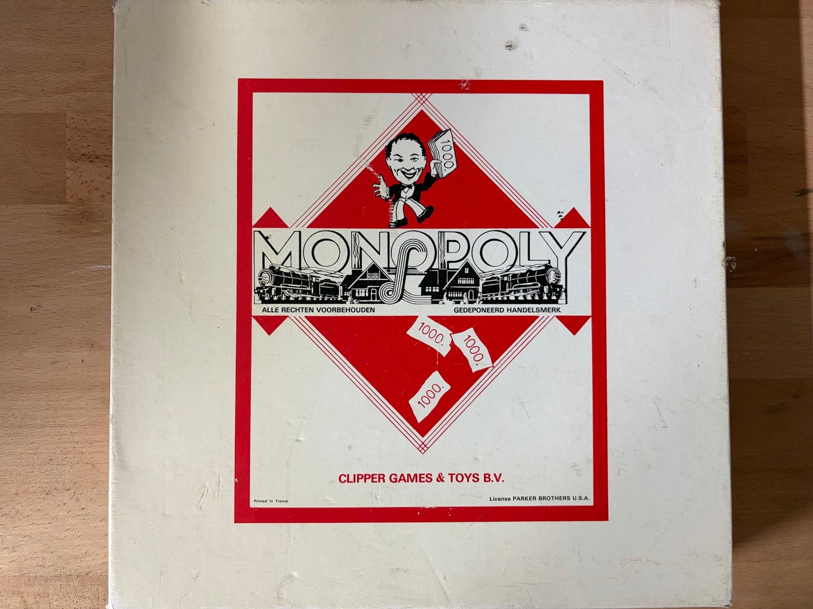 Vintage Monopoly Bordspel - Clipper Games & Toys B.V., Hobby en Vrije tijd, Gezelschapsspellen | Bordspellen, Een of twee spelers