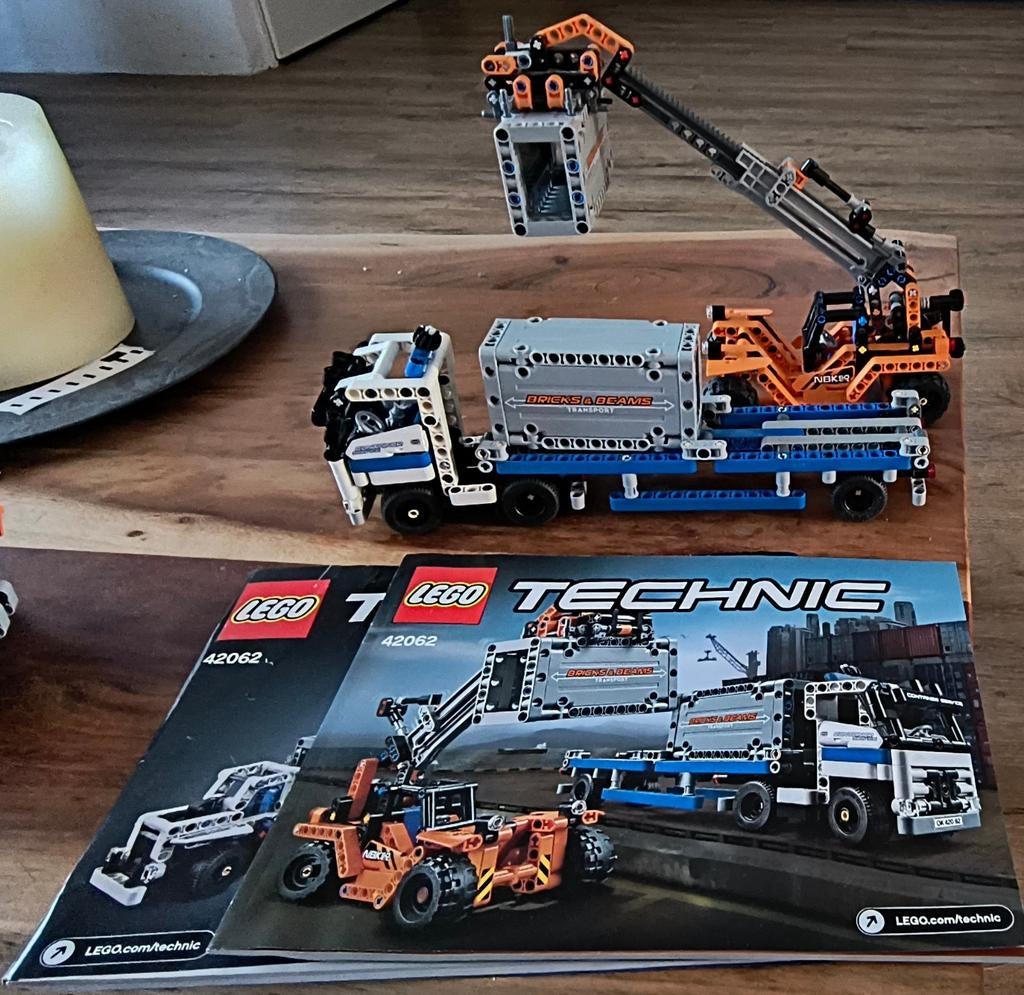 Lego Technic 42062 Container Transport met Kraan, Kinderen en Baby's, Speelgoed | Duplo en Lego, Ophalen, Gebruikt, Lego, Compleet