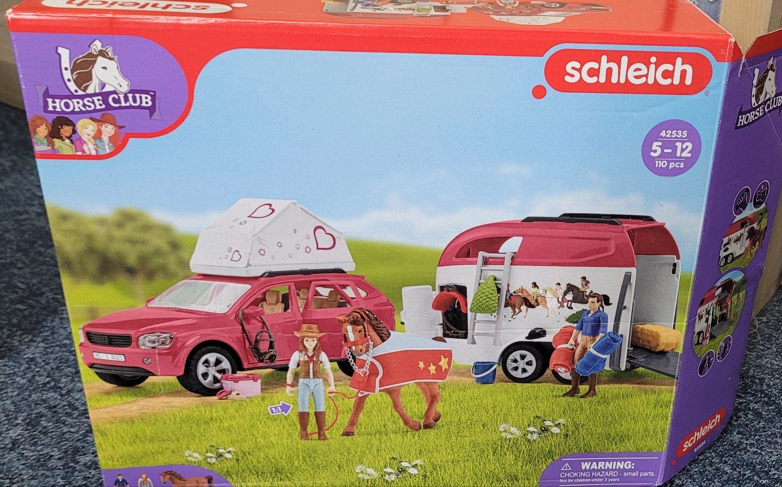 Schleich auto met trailer., Ophalen, 10 tot 50 stukjes, Zo goed als nieuw, 6 jaar of ouder