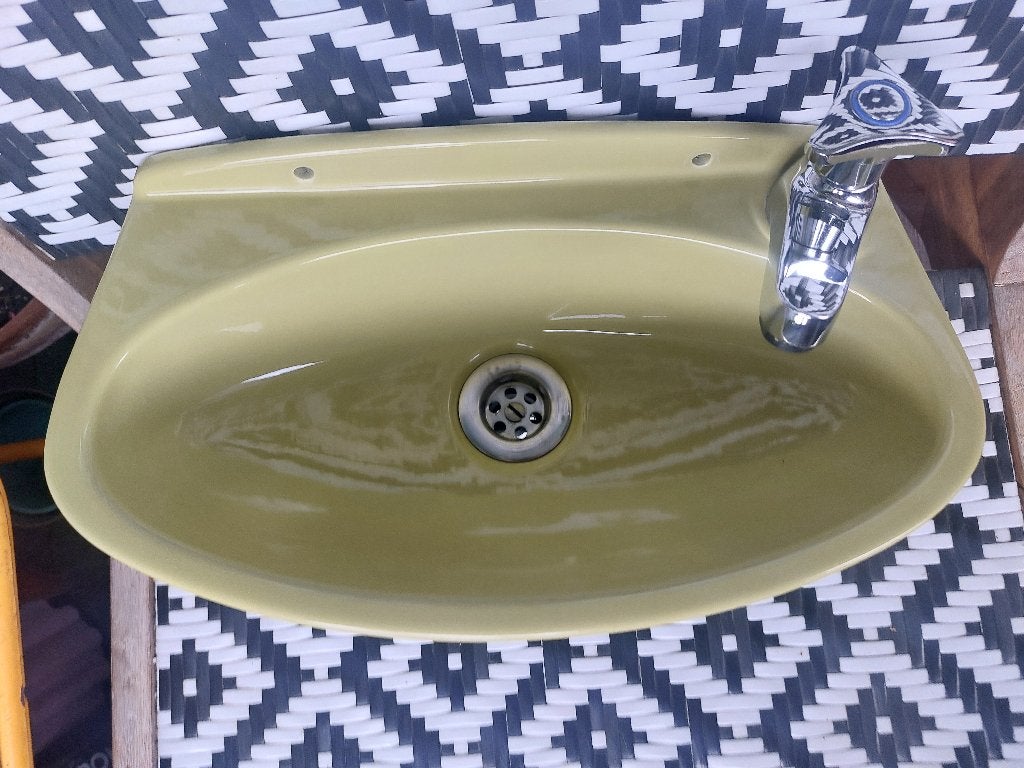 Retro wastafel, Doe-het-zelf en Verbouw, Sanitair, Ophalen, Zo goed als nieuw, Wastafel
