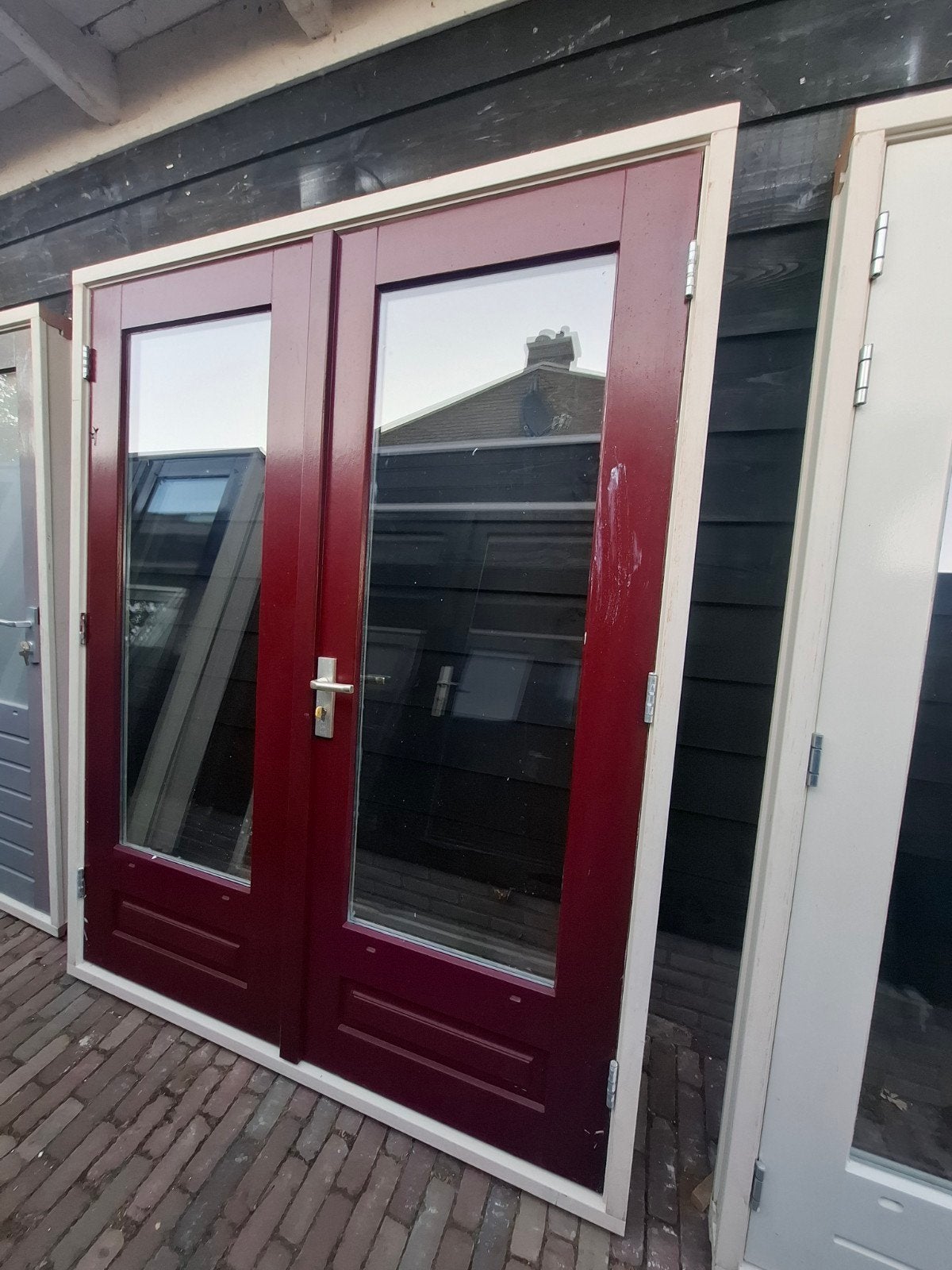 Openslaande tuindeuren dubbel glas deuren terrasdeuren pui, Ophalen, Zo goed als nieuw