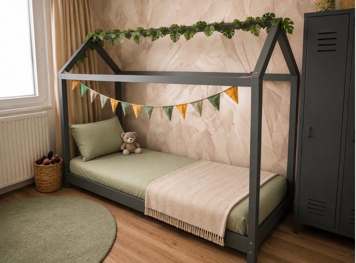 Kinderbed huisbed 90x200 cm - House Kids Bed, Ophalen, 85 tot 100 cm, Gebruikt, Lattenbodem