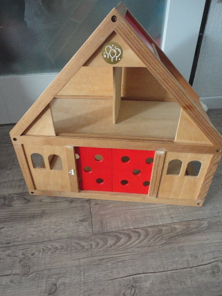 TE KOOP LEUK HOUTEN POPPENHUIS, Ophalen of Verzenden, Gebruikt, Poppenhuis