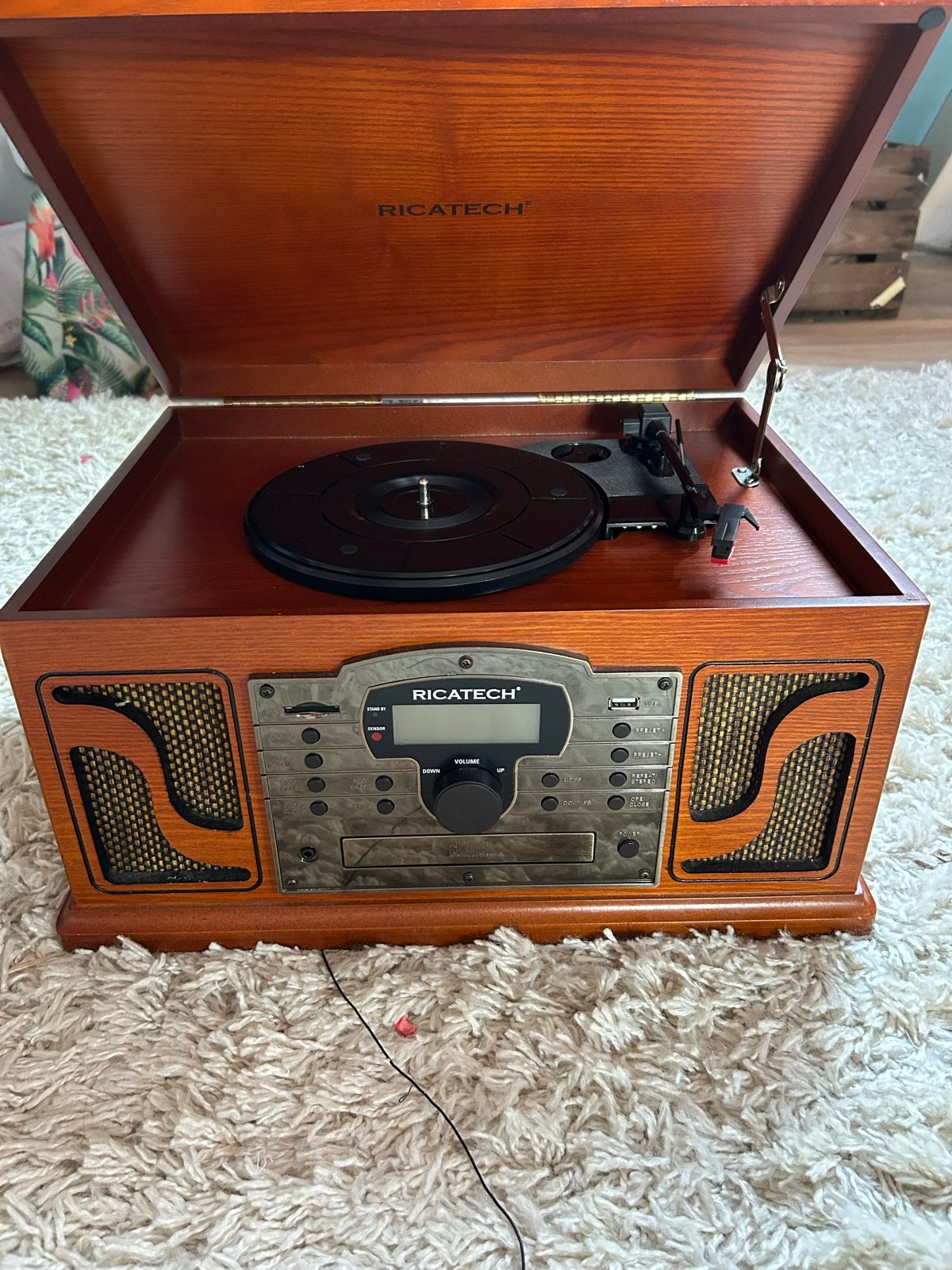 Ricatech RMC350 5-in-1 Muziekcentrum met Platenspeler, Losse componenten, Zo goed als nieuw, Cd-speler, Ophalen