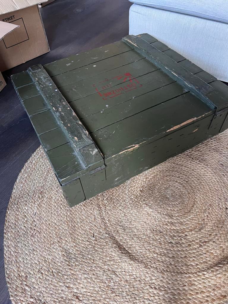 Vintage Legerkist - Munitiekist - Houten Kist, Ophalen, Overige soorten, Overige gebieden, Kist of Geocache