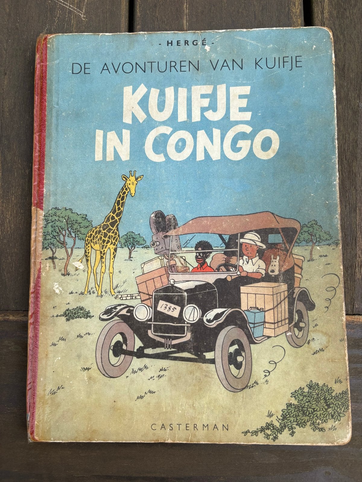 Kuifje in Congo (1947) - Eerste Nederlandstalige Kleurendruk, Eén stripboek, Ophalen, Gelezen