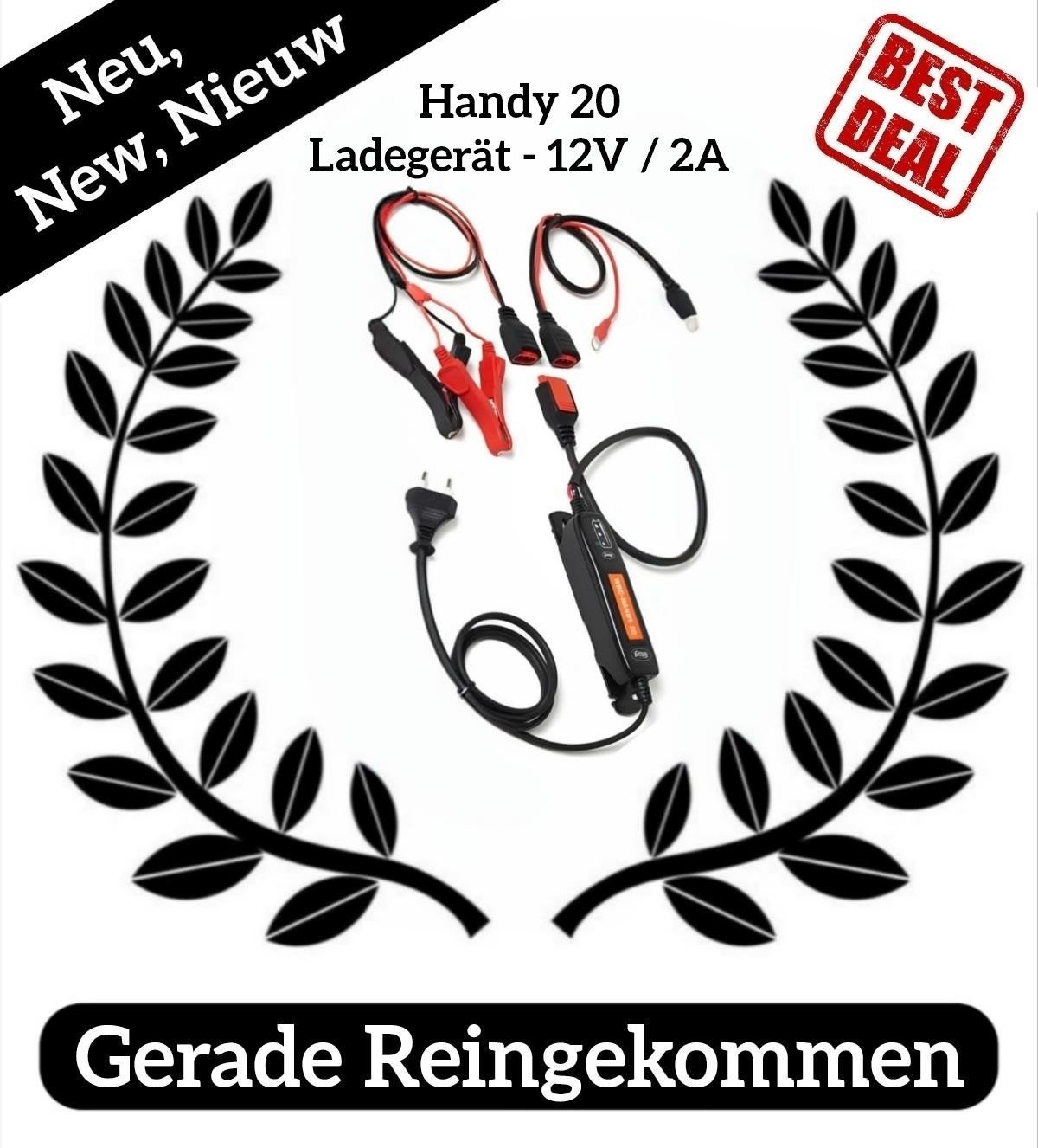 WBC Handy 20 Acculader - 12V / 2A - Neu, New, Nieuw, Ophalen of Verzenden
