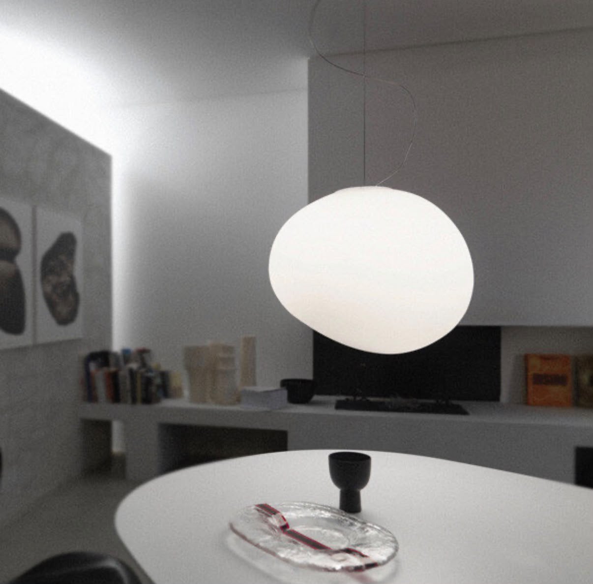 Foscarini Gregg Media hanglamp wit NIEUW in doos, Ophalen of Verzenden, Nieuw, Glas, E27 (groot)