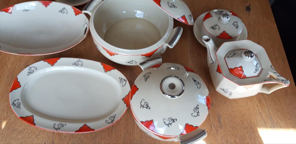 Royal Cambridge Ivory servies set niet compleet vintage, Ophalen of Verzenden
