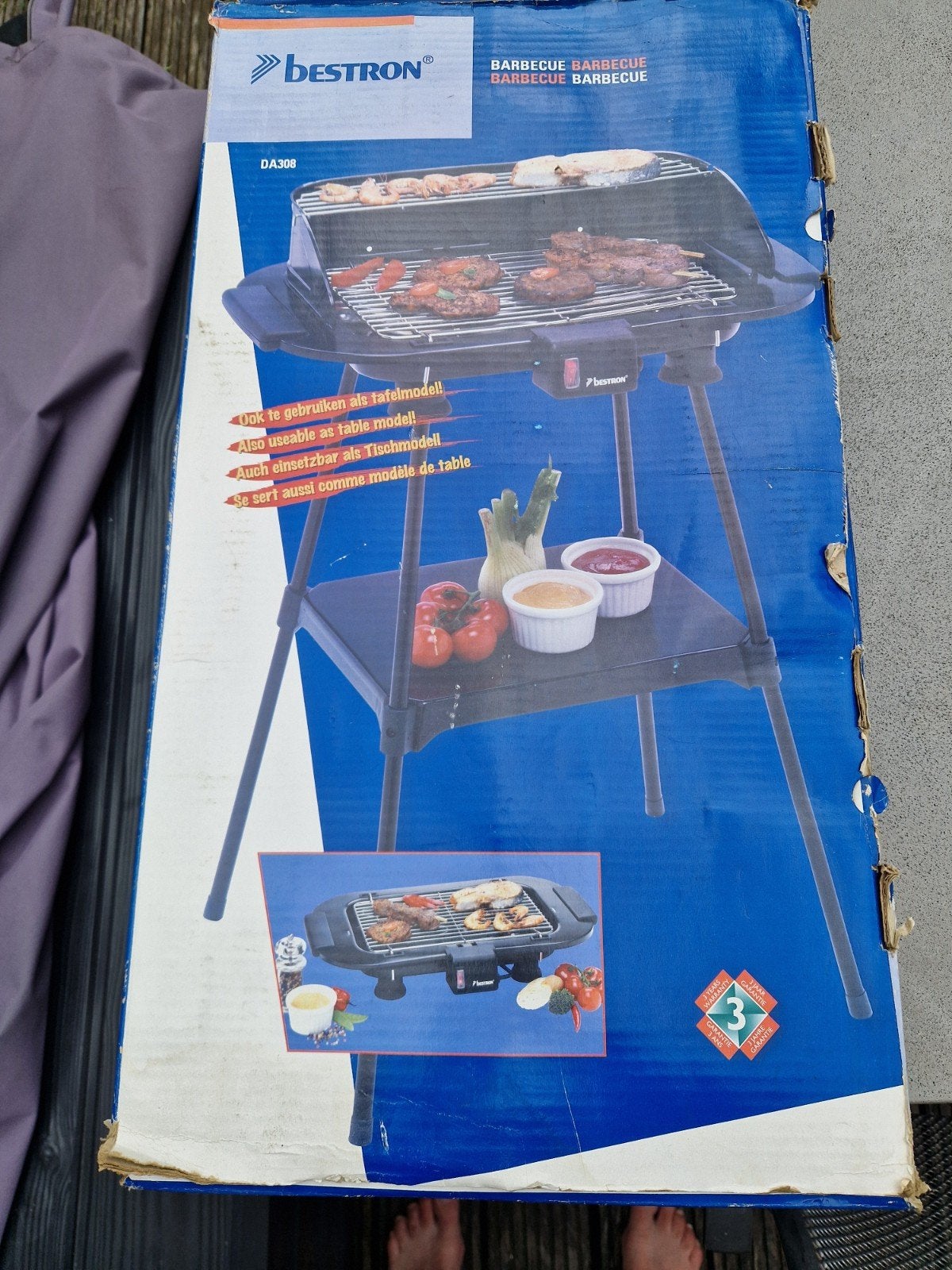 Bestron Elektrische Barbecue DA308, Ophalen, Zo goed als nieuw, Bestron