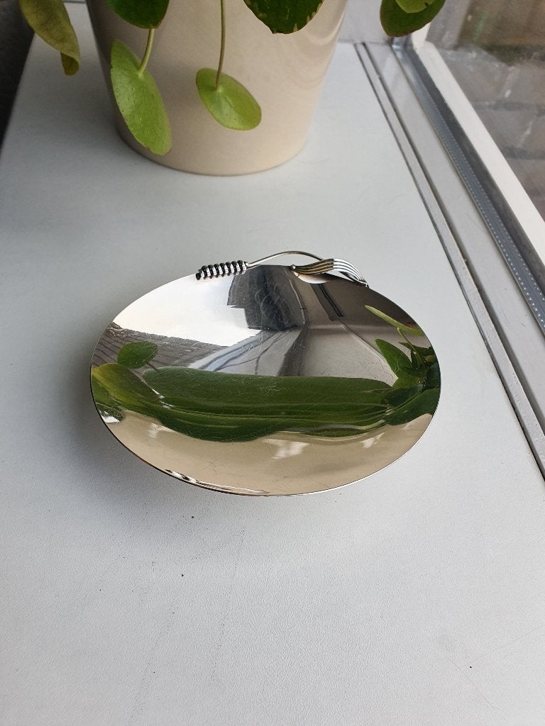 Zilverkleurig vintage bonbonschaaltje – Denmark, Ophalen of Verzenden