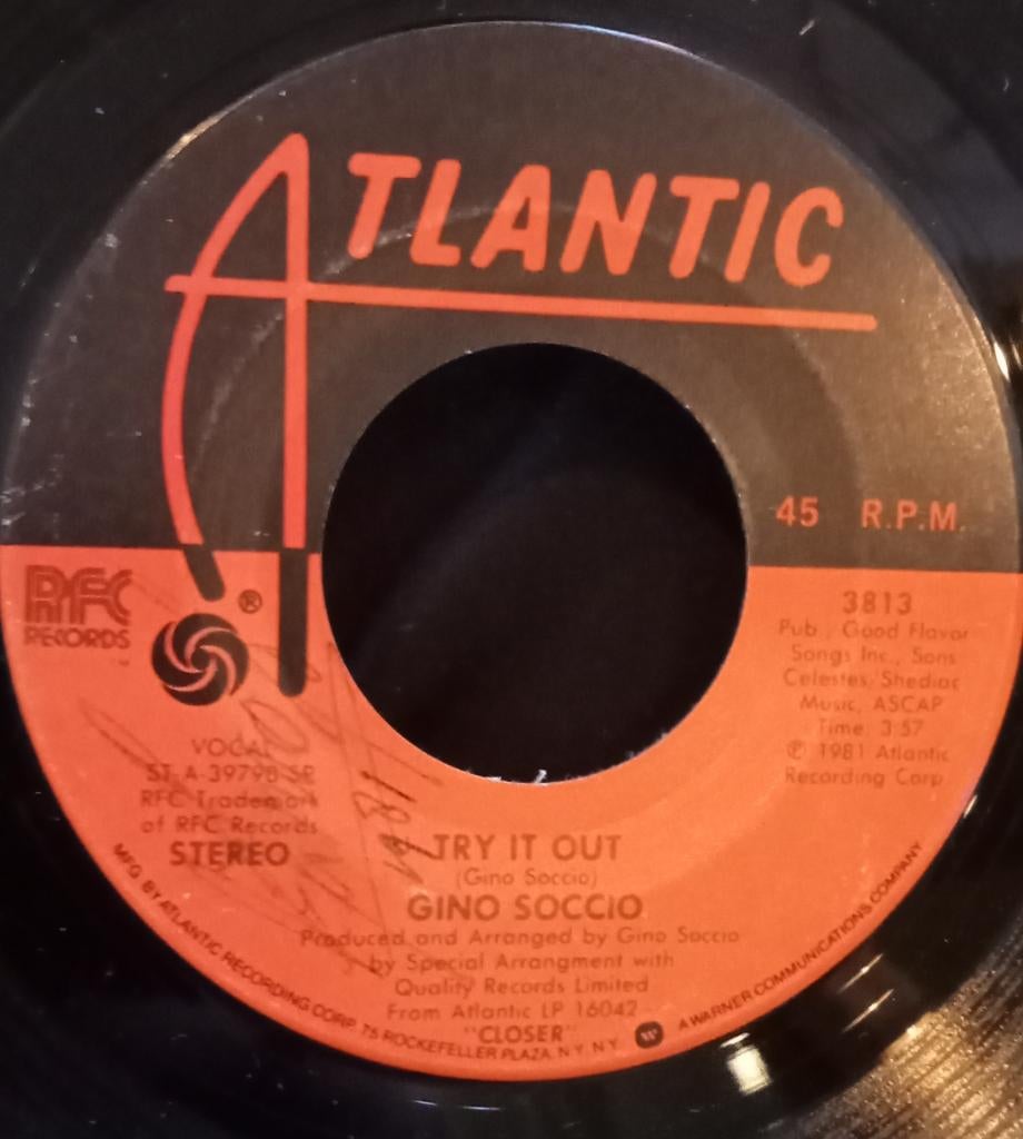Gino Soccio - Try It Out, Cd's en Dvd's, Vinyl Singles, Gebruikt, Verzenden, 7 inch, Single