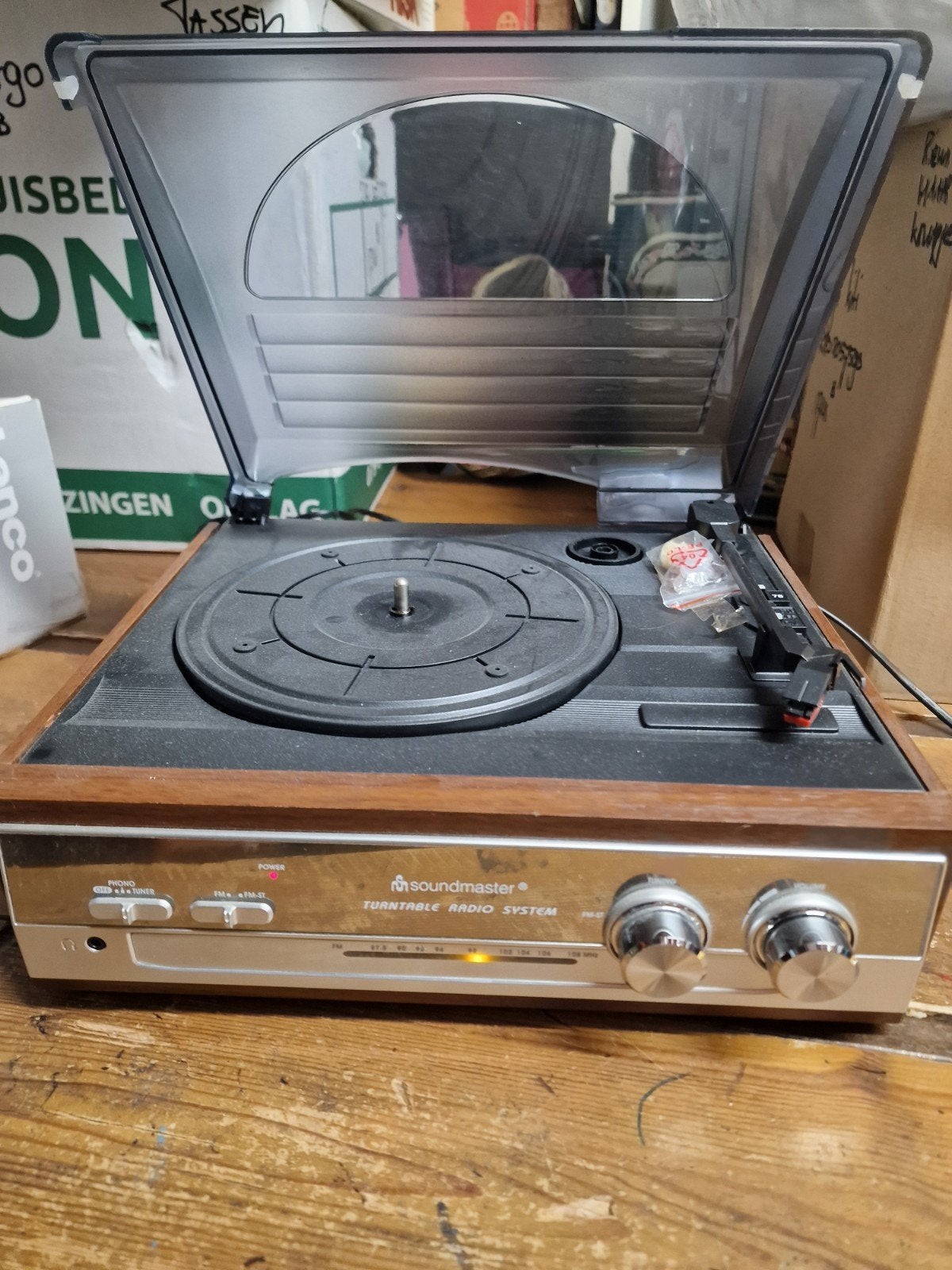 Soundmaster Platenspeler met Radio - Vintage Stijl, Audio, Tv en Foto, Platenspelers, Ophalen, Overige merken