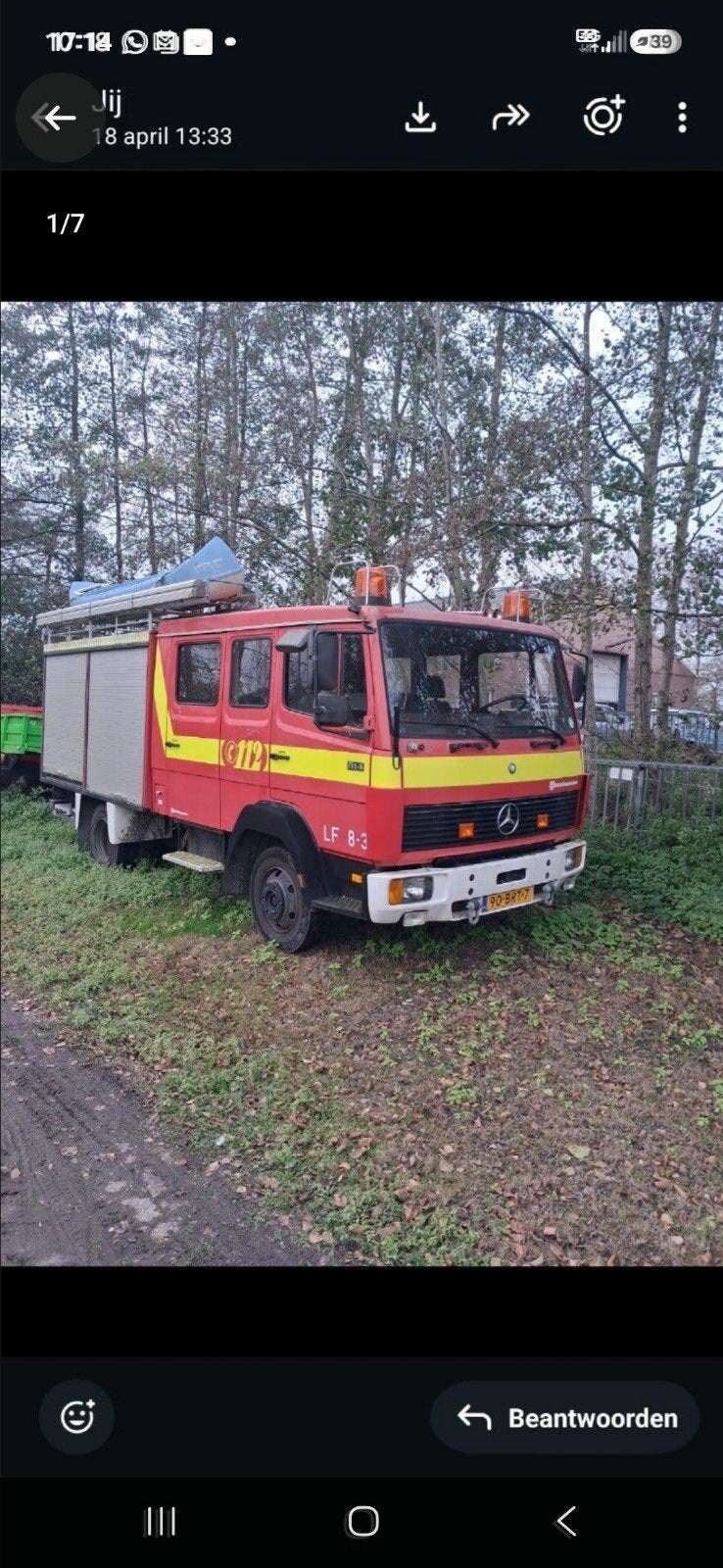 Mercedes 8.14 brandweer wagen
53.000 km loopt rijd uiteraard, Auto's, Mercedes-Benz, Bedrijf, Radio, Dealer onderhouden