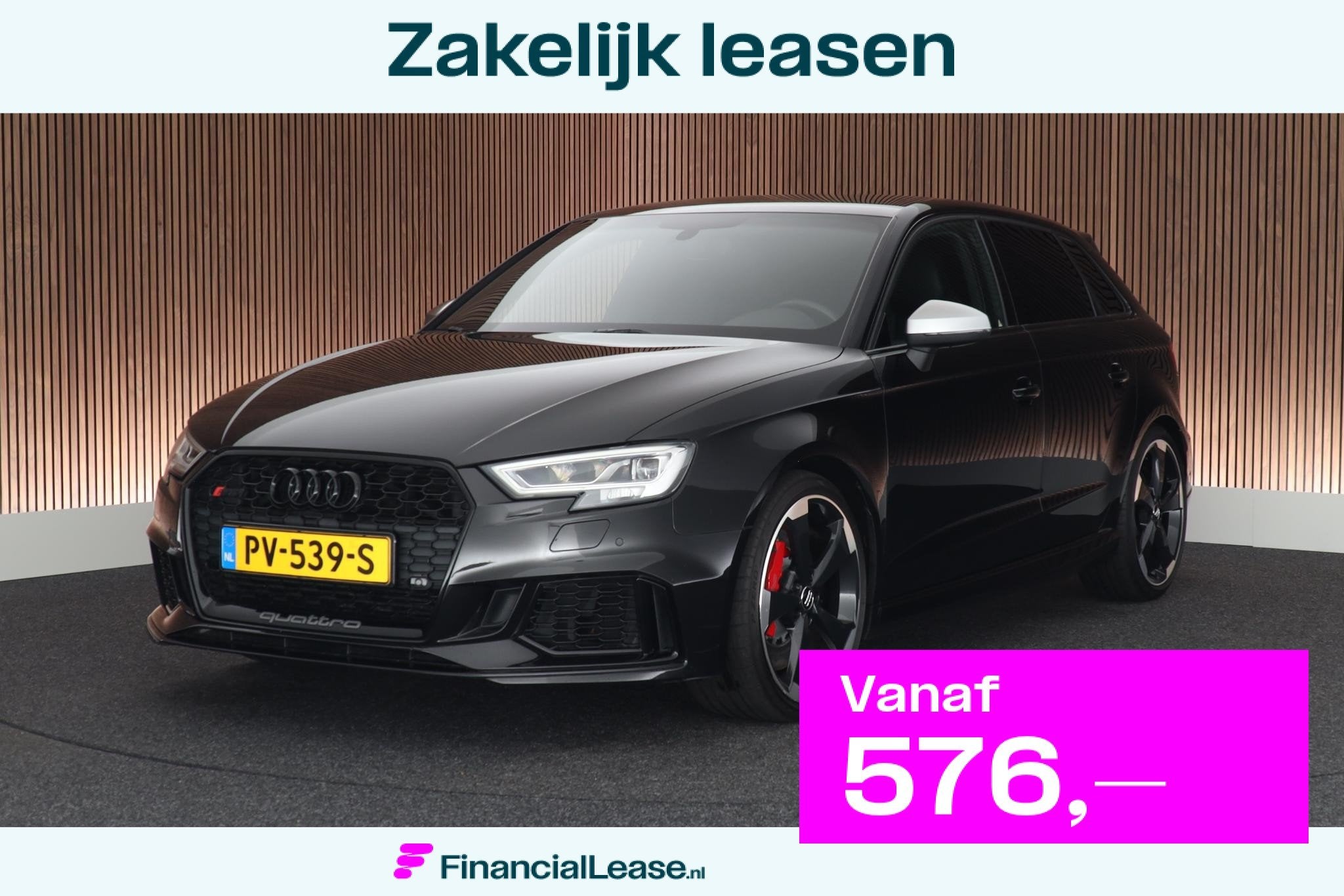 Audi RS3 Sportback 2.5 TFSI quattro 400pk NL Auto RS Sportst, Automaat, Gebruikt, RS3, Zwart