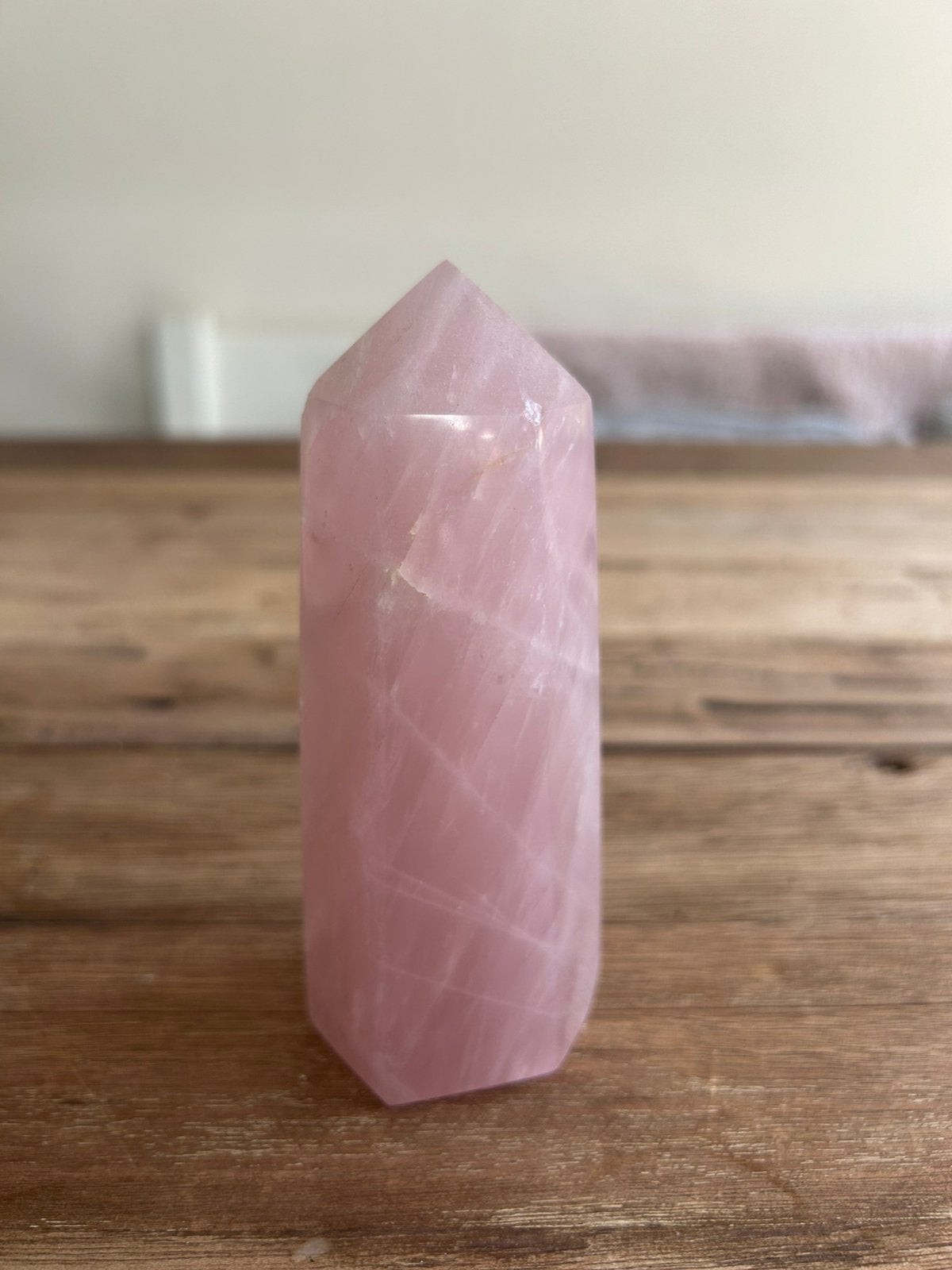 Rozenkwarts punt obelisk, Ophalen of Verzenden, Mineraal