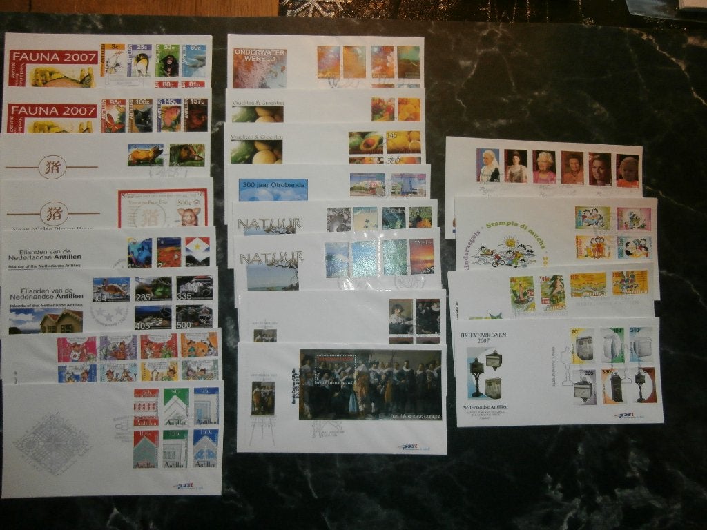 jaargang nederlandse antillen  2007, Ophalen of Verzenden, Gestempeld